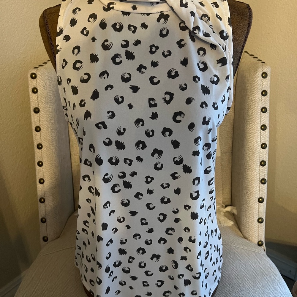 Beacon Brown and White Patterned Tank Top